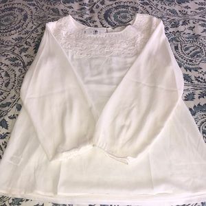 LOFT cream shirt